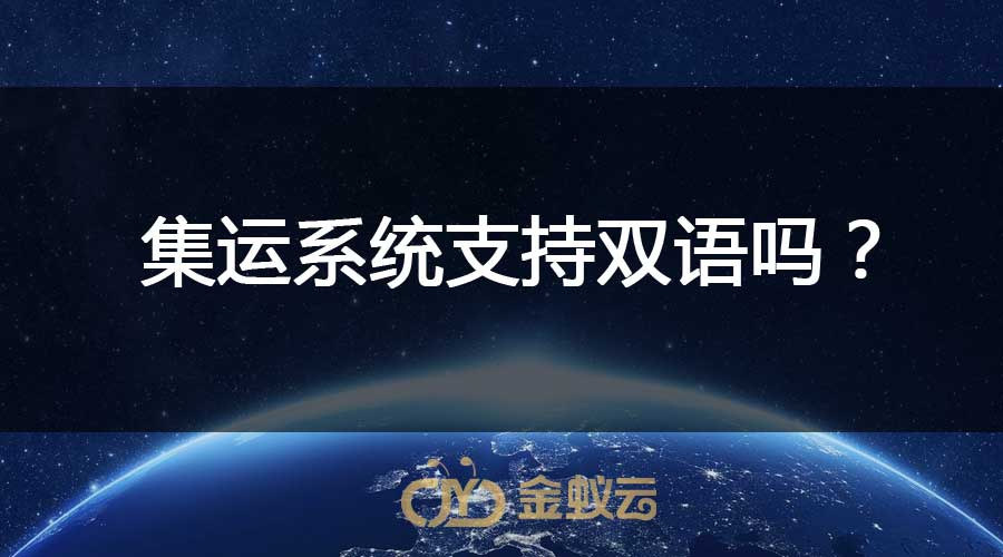金蟻云集運系統(tǒng)支持雙語嗎？